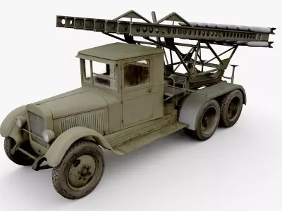 BM-13  Katyusha Low-poly 3D model