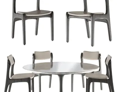 Dining set table and chairs Free 3D model purchase