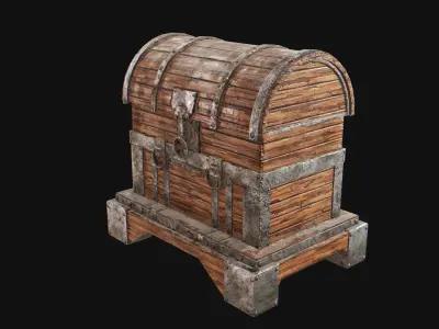 Chest for Games Low-poly 3D model