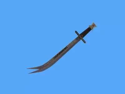 Sword Zulfikar Low-poly 3D model