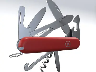 Victorinox Climber 1 3703  Open 3D model 3D model