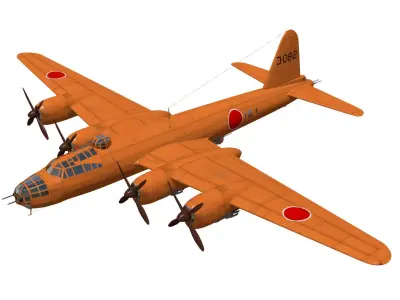 Nakajima G8N Renzan 3D model