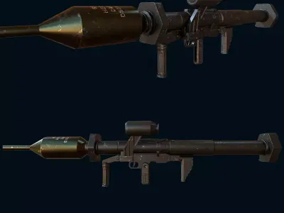 Panzerfaust 3 PzF Rocket Launcher Gaming weapon Model Low-poly 3D model