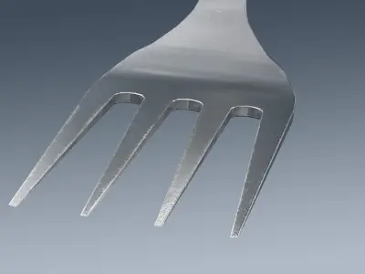 Classic Fork Free low-poly 3D model