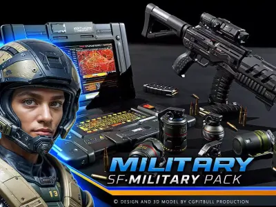 SF MILITARY Pack Low-poly 3D model