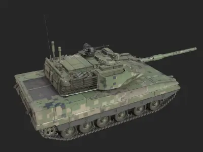 4 coatings of PLA Army ZTQ15 ZTQ-15 Light Tank Low-poly 3D model