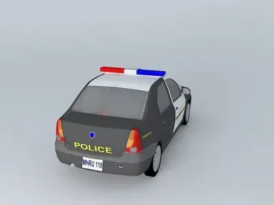 Dacia Logan Ontario Provincial Police Car Free 3D model