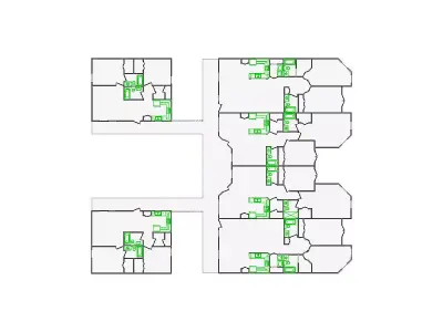 Commercial Interior Sketch - 20001-24000 SF - Xactimate 3D model