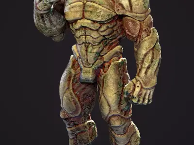 Soldier Heavy Horror Alien - Game Ready Enemy Character Low-poly 3D model