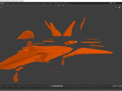 Modern Fighter Jet 3D model