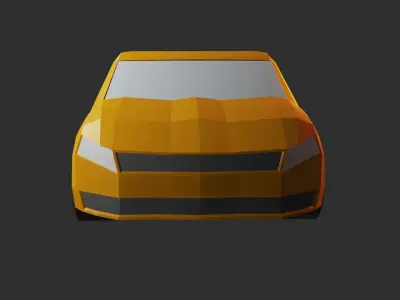 Low Poly Car chevrolet camaro Free 3D model