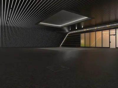 Showroom Low-poly 3D model