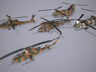 Japan Ground Self Defense Force Helicopters Collection 