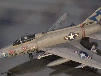 North American F-100D Super Sabre 3D model