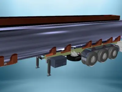 Chassis less TV Tank 54000 Litres 3D model