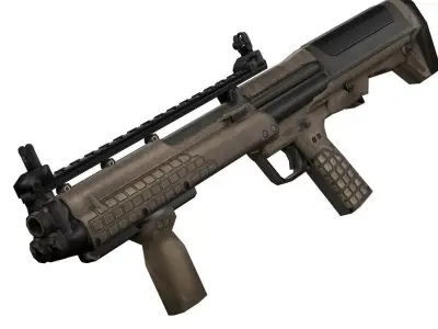 KSG Shotgun Rig Low-poly 3D model