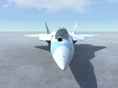 Jet fighter - military vehicle Low-poly 3D model