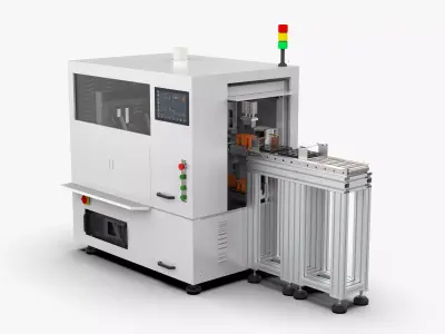 Automatic Micro Motor Shaft Surface Marking Machine 3D model