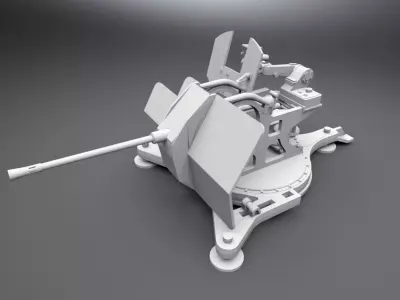 2cm Flak38 Scale model 3D print model