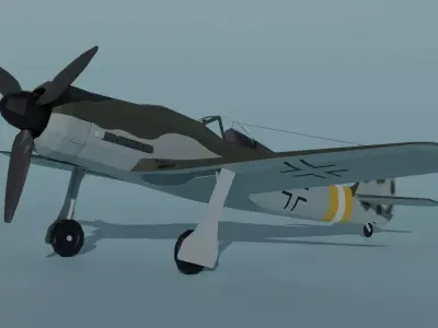 Focke-Wulf Fw 190 D-9 Low-poly 3D model