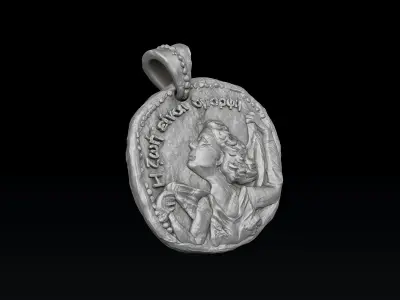 Old Coin Pendant 3D print model