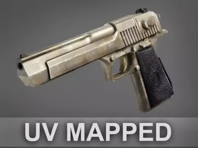 Desert Eagle Handgun Free low-poly 3D model