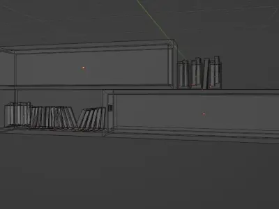 Book Shelf  Free low-poly 3D model