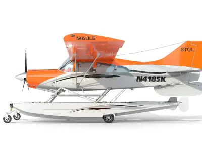 Light hydroplane Maule with interior 3D model