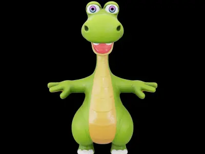 Brachiosaurus DinoWoo Low-poly 3D model