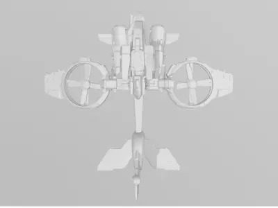 StarCraft II  Terran Banshee fighter 3D print model