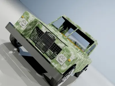 1970 UK car LAND ROVER  3D model