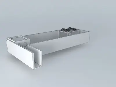 recreation area pool area Free 3D model