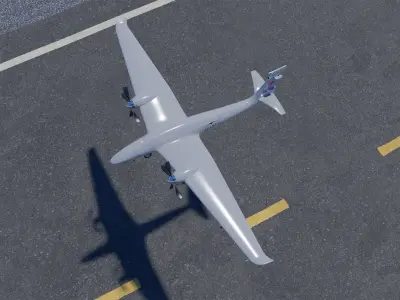 Bayraktar Akinci B High detailed Low-poly 3D model