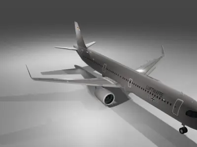 Luftwaffe German Airforce Airbus a321neo LR 3D Model Low-poly 3D model