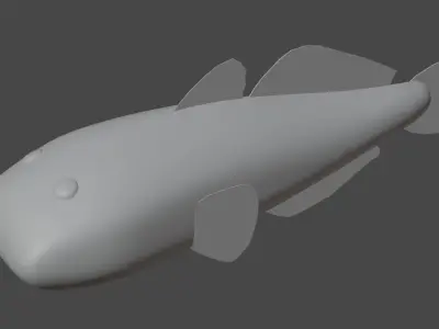 bullhead fish Low-poly 3D model