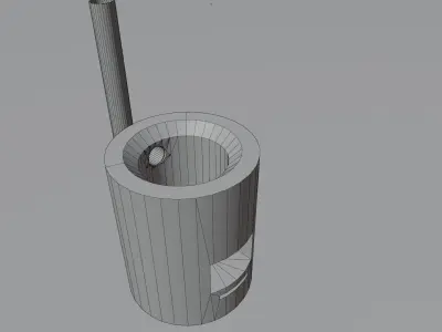 Handmade stove from bucket Free low-poly 3D model