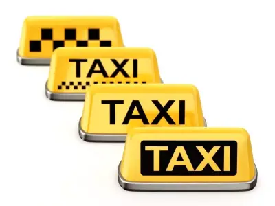Taxi Sign Set 3D model