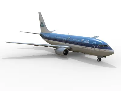 3 basic commercial aircraft models 737-xxx 3D model