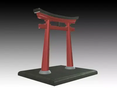 Aquarium Ornaments torii 3D print model