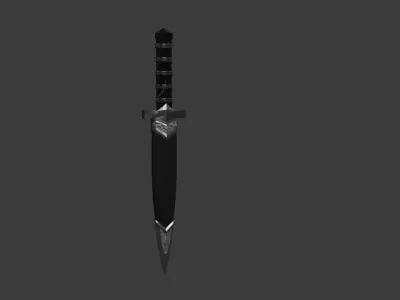 Dark Assassin Dagger Free low-poly 3D model
