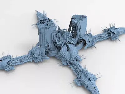 Deep sea orbital destroyed Tower 3D model