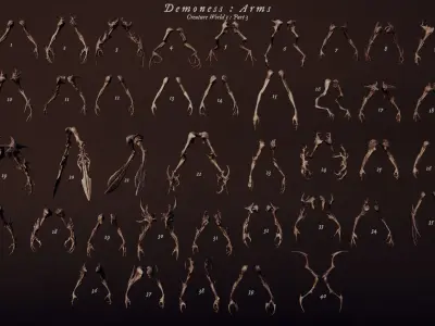 DEMONESS part III 40 Arms 3D model