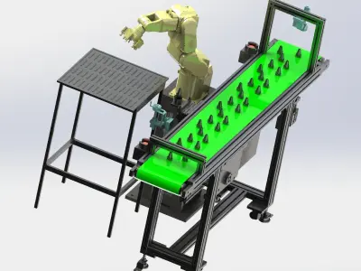 Automatic loading and unloading machine 3D model