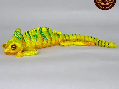FLEXI CHAMELEON PRINT IN PLACE NO SUPPORT 3D print model
