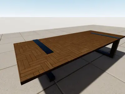 BEAUTIFUL TABLE MANUFACTURED IN WOOD AND METAL Free 3D model