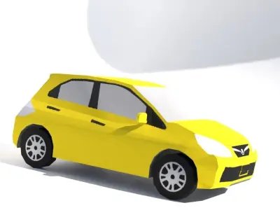 Honda Brio low poly car Low-poly 3D model