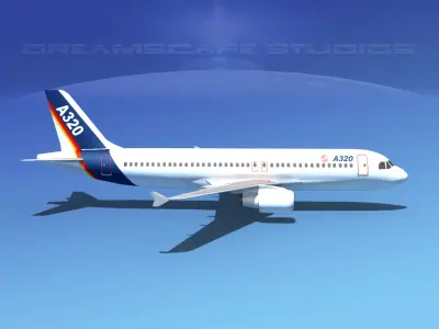 A320 LP Airbus 1 Low-poly 3D model
