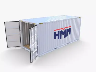 20ft Shipping Container HMM v1 3D model