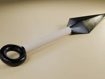 Ninja Kunai Knife Low-poly 3D model