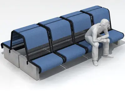 airport seat 01 3D model